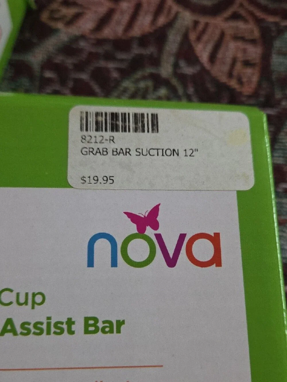2 Nova White & Blue Suction Cup Balance Assist Bars